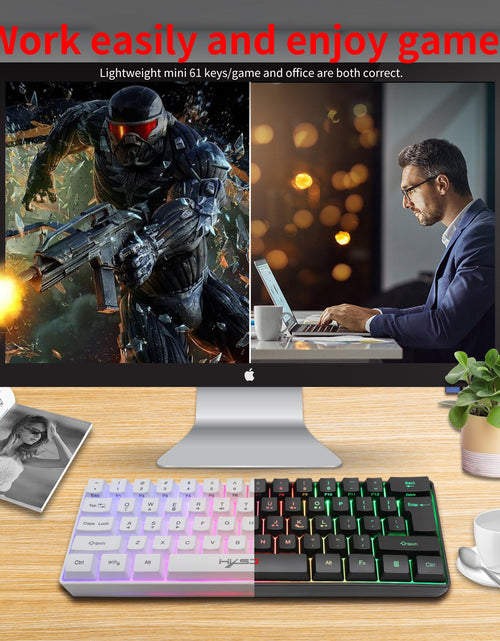 Load image into Gallery viewer, 61 key keyboard Bluetooth the third mock examination 2.4G wireless keyboard RGB backlight tablet phone mini keypad
