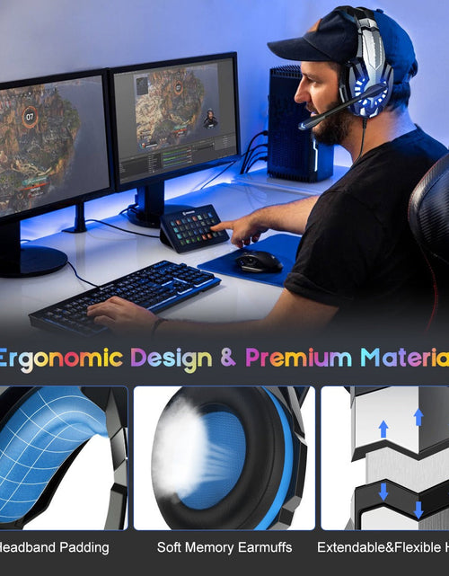 Load image into Gallery viewer, S9 Head mounted Esports Gaming Earphones Wired Luminous Computer Earphones PS4 Earphones
