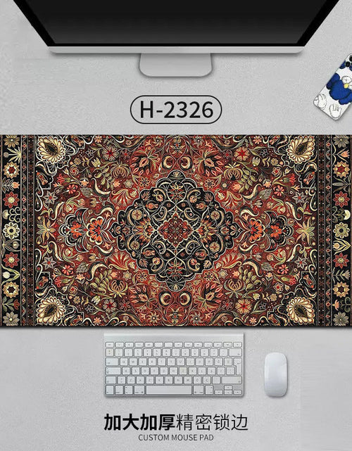 Load image into Gallery viewer, Large Persian Mouse Pad Office Carpet MousePad Natural Rubber Lockedge Anti Slip Desk Mat Laptop Office Game Accessories Pad
