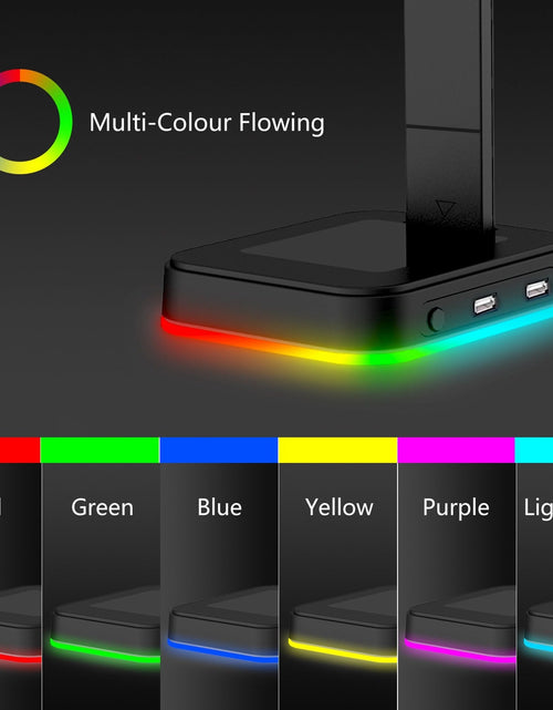 Load image into Gallery viewer, Earphone holder RGB Amazon hot item color changing, luminous, dazzling with lights e-sports RGB headphone holder

