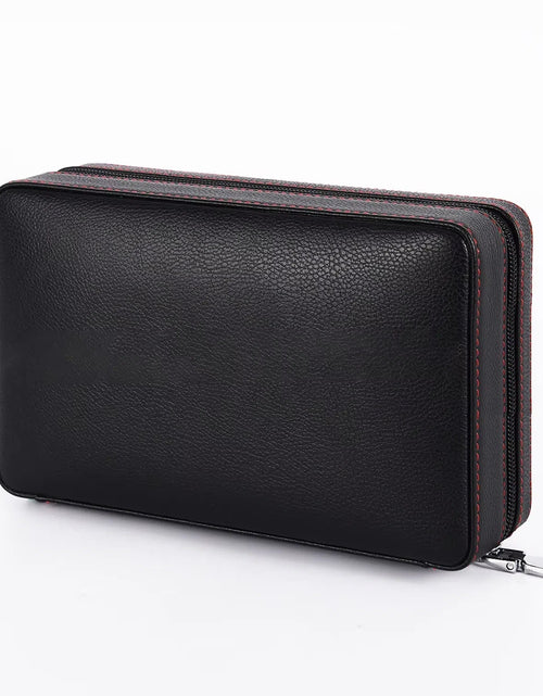 Load image into Gallery viewer, Cigar box portable zipper bag four pack mellow and moisturizing smoking accessories cedar wood gift box travel companion
