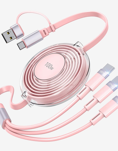 Load image into Gallery viewer, New 100W TypeC multifunctional telescopic interface with two to three data cables and PD fast charging five in one design
