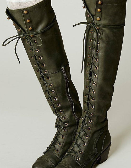 Load image into Gallery viewer, Women’s Over-the-Knee Boots – Round Toe Stylish Tall Winter Boots
