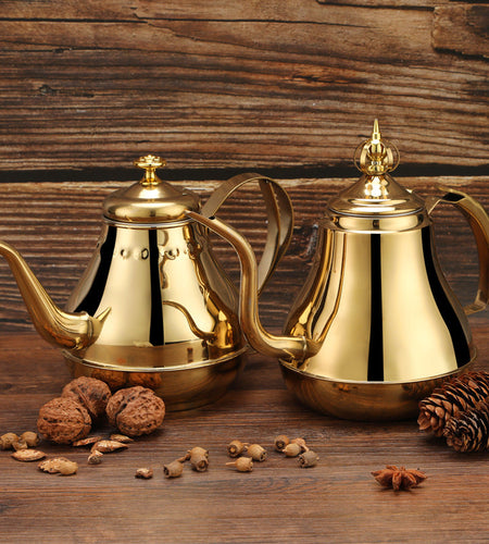 1.2/1.8L Latin Pot Stainless Steel Tea Pot with Tea Strainer Teapot Coffee Pot Induction Cooker Kettle Teaware Sets