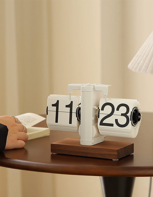 Load image into Gallery viewer, Retro flip digital clock, battery - powered mechanical clock for home &amp; office decor
