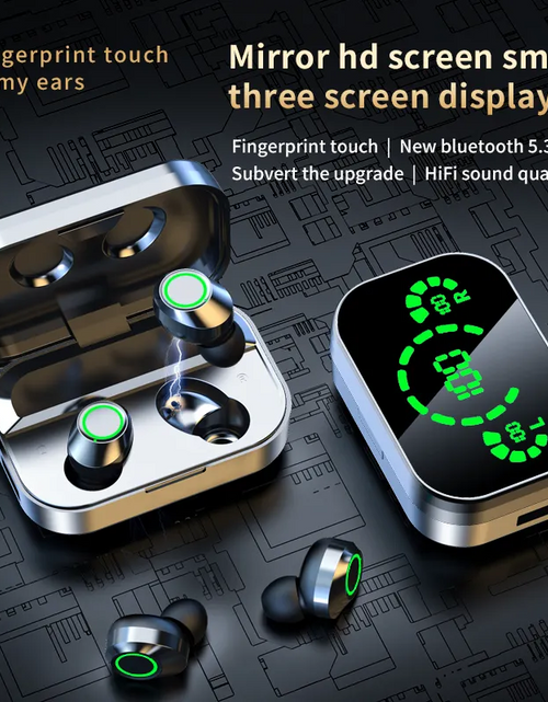 Load image into Gallery viewer, Mirror digital YD03 wireless Bluetooth earphones TWS in ear high battery Bluetooth earphones

