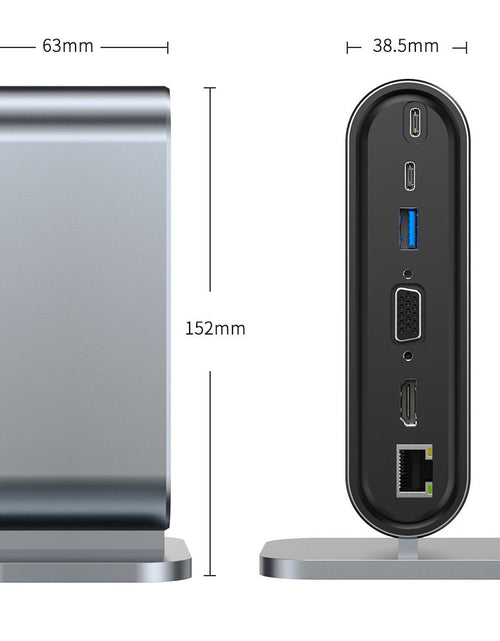 Load image into Gallery viewer, 12 in one docking station Typec vertical multi interface suitable for Apple, Huawei, Mac docking stations
