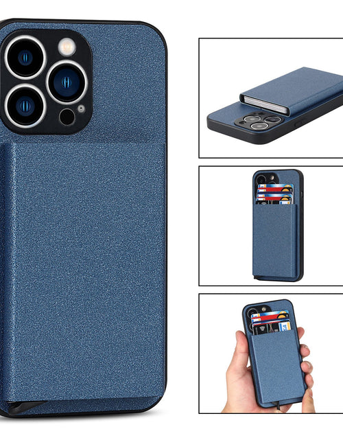 Load image into Gallery viewer, Suitable for iPhone 14 PROMAX plug-in phone case  Apple 11 aluminum alloy wallet phone case IP13 protective case
