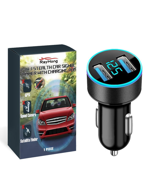 Load image into Gallery viewer, 2-In-I Sterl Th Car Signal Jammer With Charging Pod, Car Dual USB Interface Mobile Phone Multi-Function Charger
