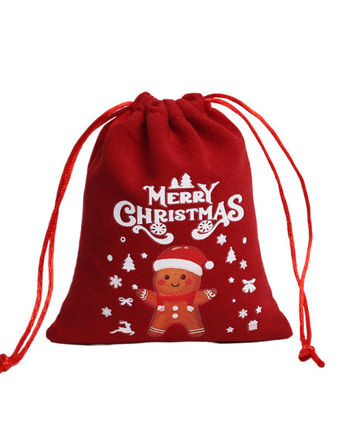 Load image into Gallery viewer, Christmas Gift Velvet/linen Drawstring Bags Bracelet Jewelry Candy Packaging Bags
