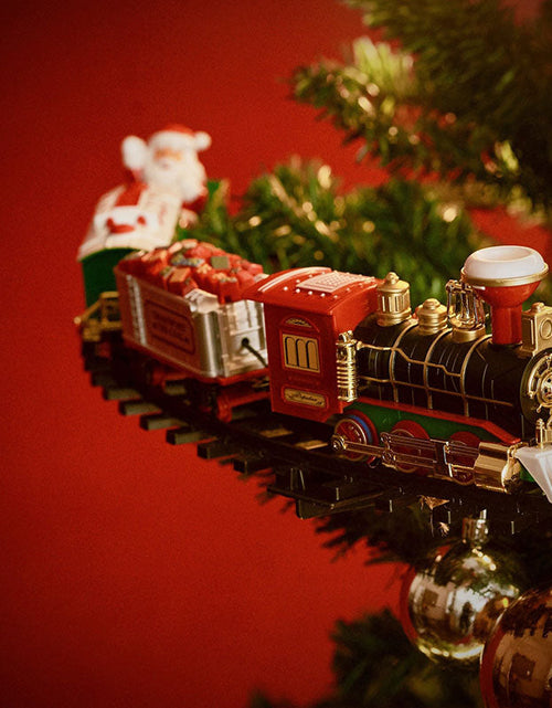 Load image into Gallery viewer, 2025 Christmas Train &amp; Tree Decor Set - Track Train with Music, Santa Theme, Kids Gift
