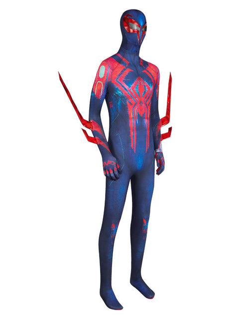 Load image into Gallery viewer, Spider Man 2099 Cosplay Costume Miguel O'Hara Jumpsuit Halloween Comic-Con Props Bodysuit Spiderman Costume with Headgear
