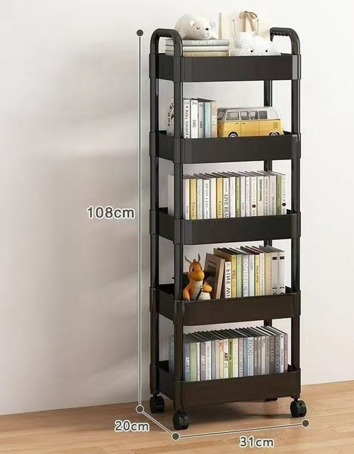 Load image into Gallery viewer, Multi-Layer Wheeled Utility Cart (for home, kitchen, bathroom storage: snacks, books)
