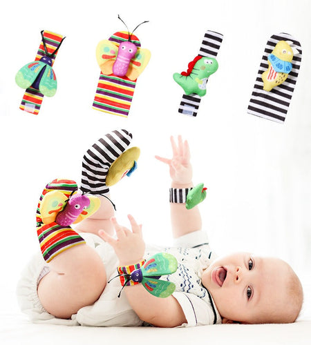 Baby Toys 0-1 Year Old Newborns Wrist Ringing Socks Comfort Set Baby Gift