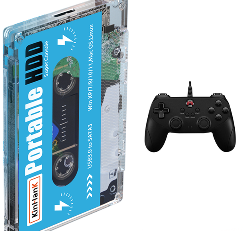Load image into Gallery viewer, Kinhand 500G HDD Portable External Hard Drive Disk 55000 Retro Games For PSP/SEGA SATURN/Wii Gaming Card for Computer Laptop
