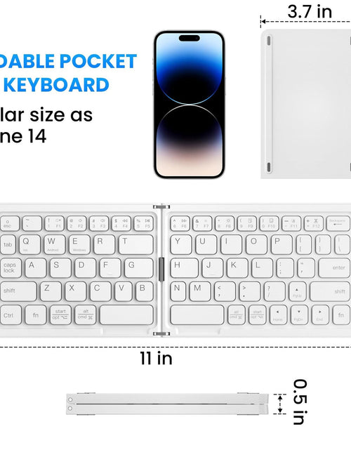 Load image into Gallery viewer, Ultra slim folding portable charging dual-mode Bluetooth keyboard with one click connection
