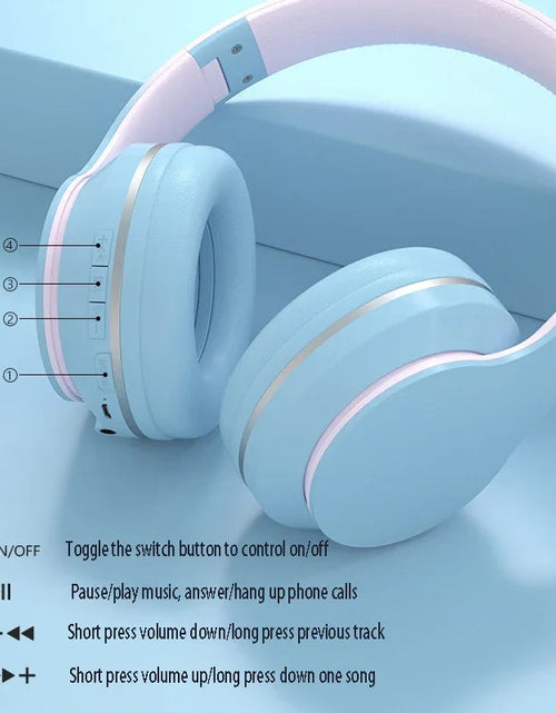 Load image into Gallery viewer, DR56 Headset Wireless Bluetooth Headset Children's Online Game Class Call E-sports Headset New Gradient.

