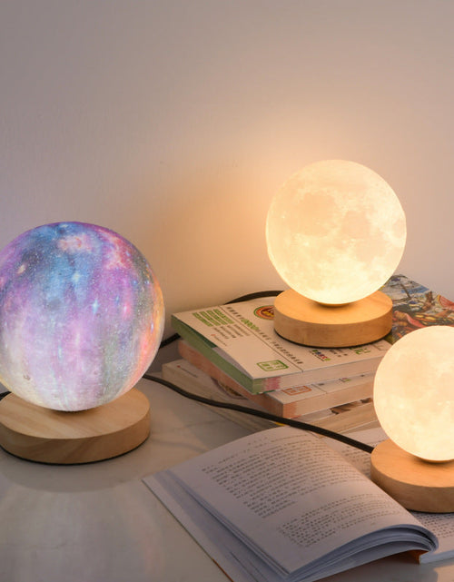 Load image into Gallery viewer, 3D Moon Lamp Moon Lamp Desk Charging Lamp Bedroom Bedside Lamp Creative Ins Gift Atmosphere Night Lamp
