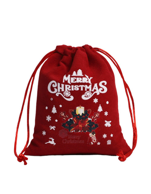 Load image into Gallery viewer, Christmas Gift Velvet/linen Drawstring Bags Bracelet Jewelry Candy Packaging Bags
