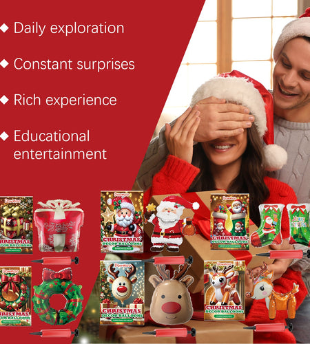 Christmas Balloons Balloon Standing Santa Claus Reindeer Christmas Tree Event Atmosphere Arrangement