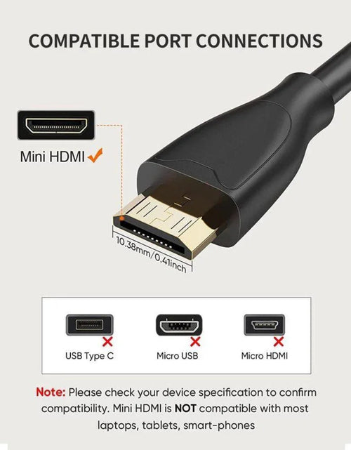Load image into Gallery viewer, ReHisk High-Speed Mini HDMI to HDMI Cable 10 Packs
