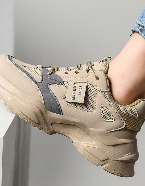 Load image into Gallery viewer, Lightweight Breathable Anti-Smash Work Shoes – Women's Safety Sneakers
