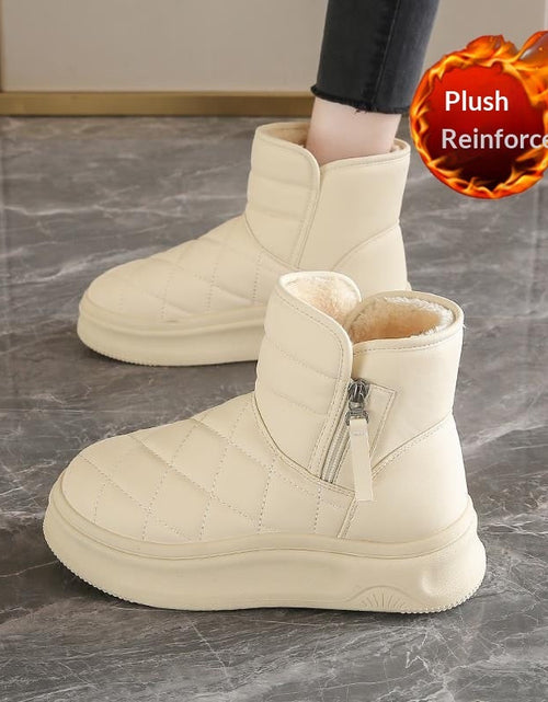 Load image into Gallery viewer, Women’s Casual Warm Fleece-Lined Snow Boots – Winter Anti-Slip Ankle Boots
