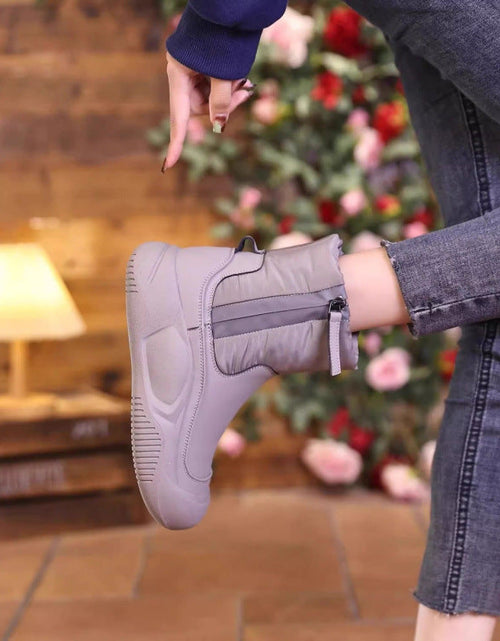 Load image into Gallery viewer, Women’s Plush Snow Boots – Waterproof Side-Zip Winter Boots
