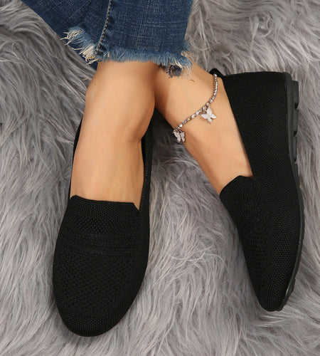 Women’s Handmade Gommino Driving Shoes – Solid‑Color Casual Flats