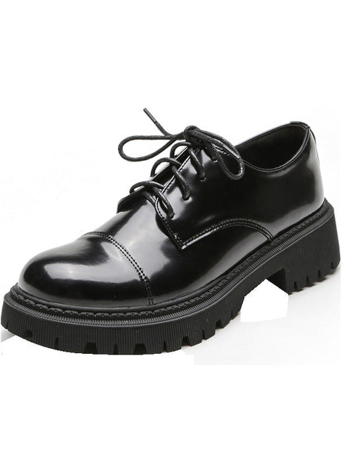 Load image into Gallery viewer, Women’s Solid-Color Retro Slip-On Platform Shoes
