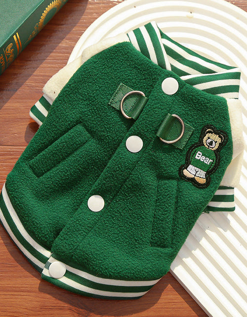 Load image into Gallery viewer, Wholesale Fleece Dog/Cat Outdoor Jacket - Small/Medium Pets, D-Ring &amp; Buttons
