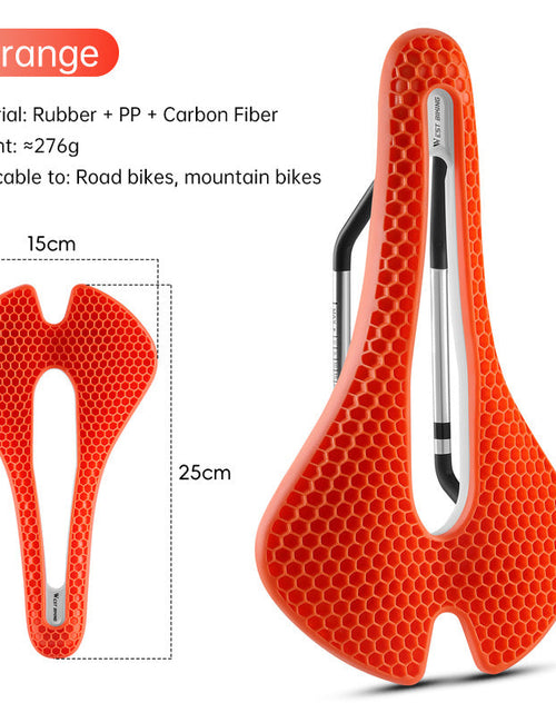 Load image into Gallery viewer, WEST BIKING TPE Honeycomb Breathable Bike Saddle – for racing, road, MTB
