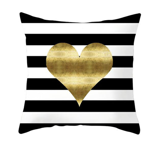 Load image into Gallery viewer, Black White Heart Cushion Cover Arrow I Love You Letters Happy Valentine Pillow Covers Gifts for Couples Valentine's Decoration
