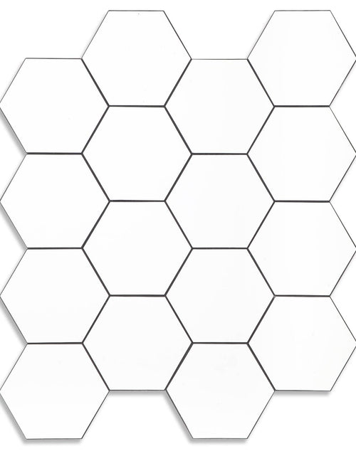 Load image into Gallery viewer, Yipscazo Hexagon Peel Stick Backsplash Tile SPC Faux Marble Pure White 1 Sheet
