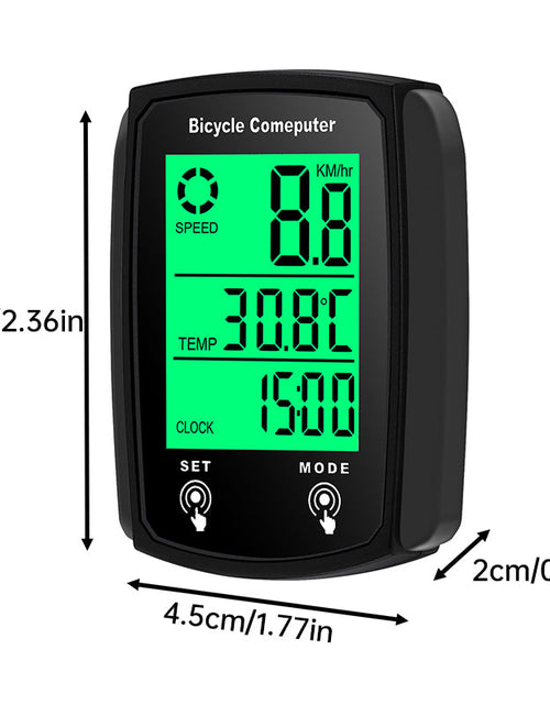 Load image into Gallery viewer, Wired LCD Digital Bicycle Computer - Speedometer and Odometer with Backlight, a Must - have Bike Accessory
