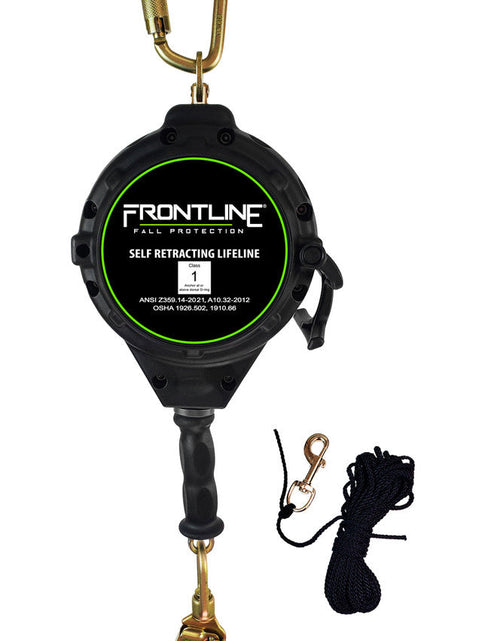 Load image into Gallery viewer, Frontline RPG30 30' Cable Single Leg SRL with Steel Snap Hook End with Carry on Handle and Tagline
