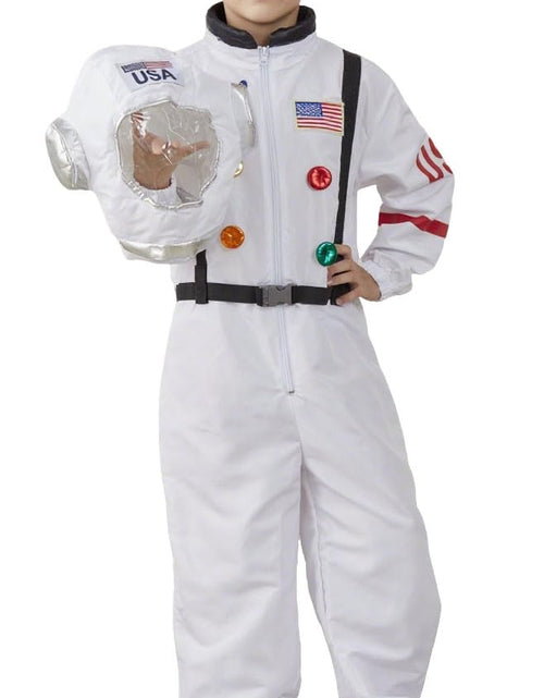 Load image into Gallery viewer, KIMI HOUSE Kids Astronaut Costume Space Suit Boys Girls White Size 7-9Y
