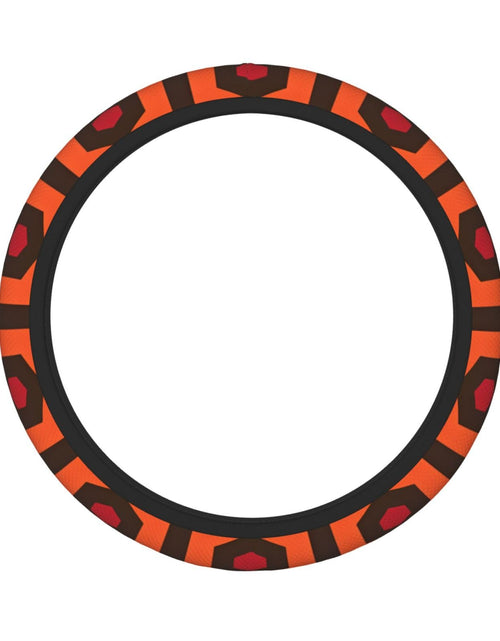 Load image into Gallery viewer, Overlook Hotel Carpet Steering Wheel Cover Universal 15 inch Black
