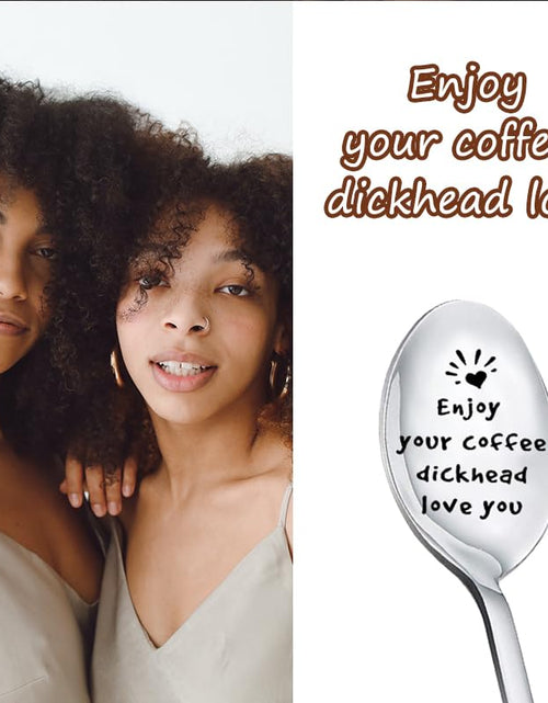 Load image into Gallery viewer, MXXGMYJ Funny Coffee Spoon I Love You Gift Silver for Men Couples Xmas
