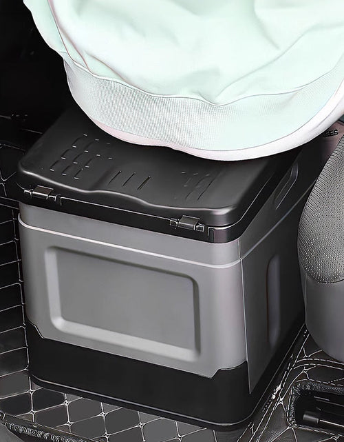 Load image into Gallery viewer, Portable folding camping toilet: adult/child use, self-contained, with lid and seat.
