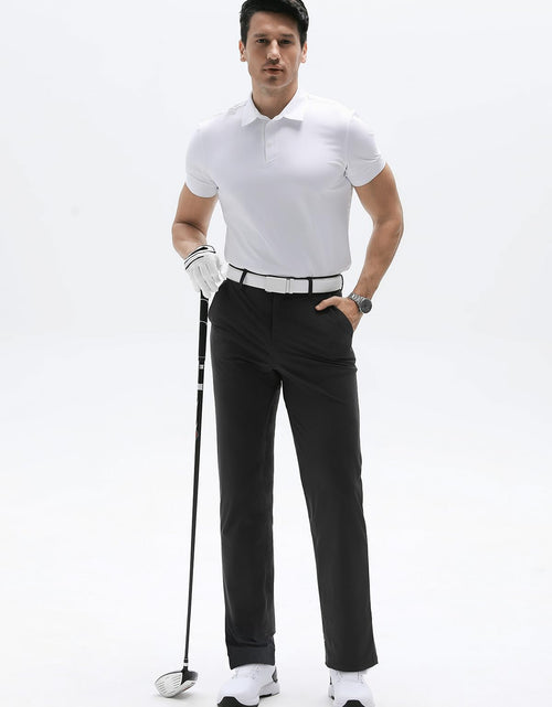 Load image into Gallery viewer, Fliwos Mens Stretch Dress Pants Flat Front Blue Size 29W x 31L
