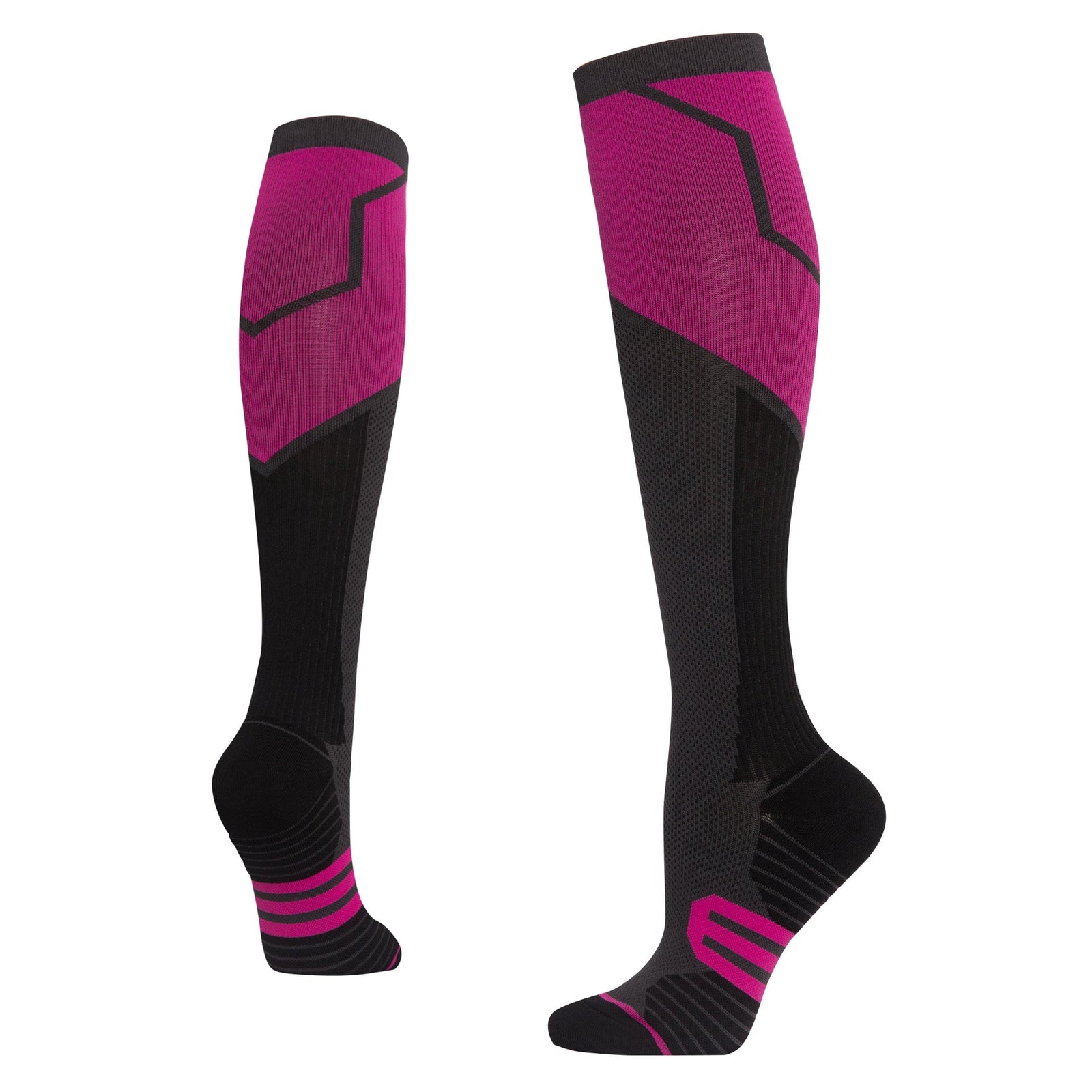Outdoor sports pressure socks, women's long tube skipping rope fitness calf socks, second grade gradient elastic compression socks