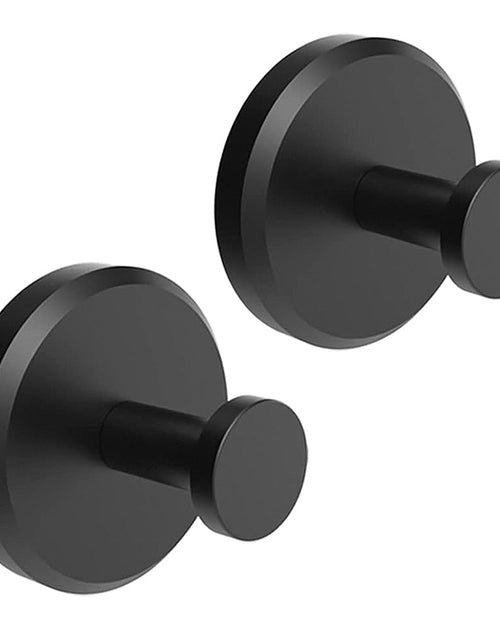 Load image into Gallery viewer, Homeshifters SUS 304 Stainless Steel Matte Black Suction Cup Hooks 2 Pc

