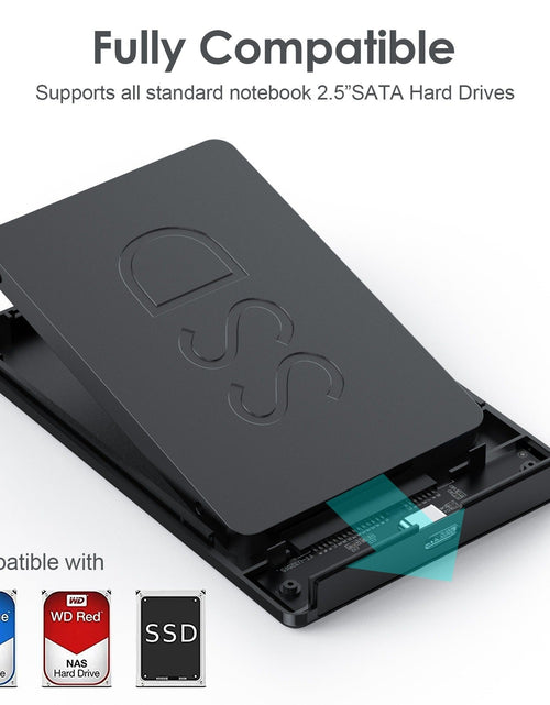 Load image into Gallery viewer, 2.5-inch SATA portable hard drive box USB 3.0 portable hard drive protection box
