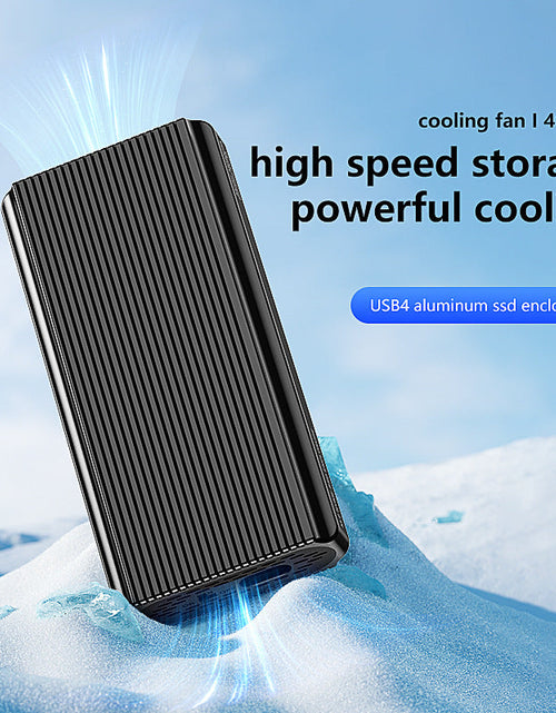 Load image into Gallery viewer, USB 4 portable hard drive box with fan Thunderbolt 4 solid-state M.2 NVMe hard drive box SSD external box 40Gbps
