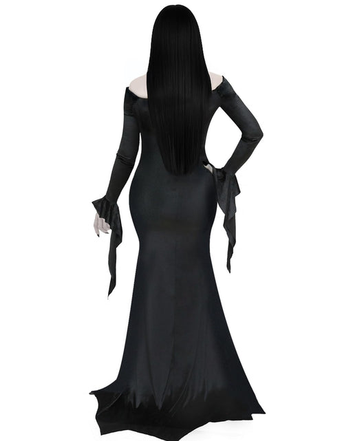 Load image into Gallery viewer, ROC PARTY Womens Gothic Floor Length Off Shoulder Dress Black Size S

