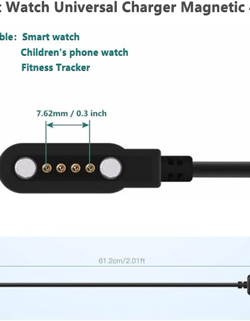 Load image into Gallery viewer, LKHSYAN Universal Smart Watch Charger USB 4 Pin Magnetic Cable White-4pin
