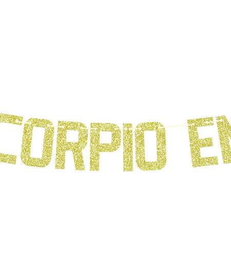 Zatain Big Scorpio Energy Banner Gold Horoscope Astrology Party Decor