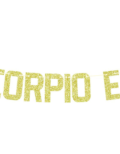 Load image into Gallery viewer, Zatain Big Scorpio Energy Banner Gold Horoscope Astrology Party Decor

