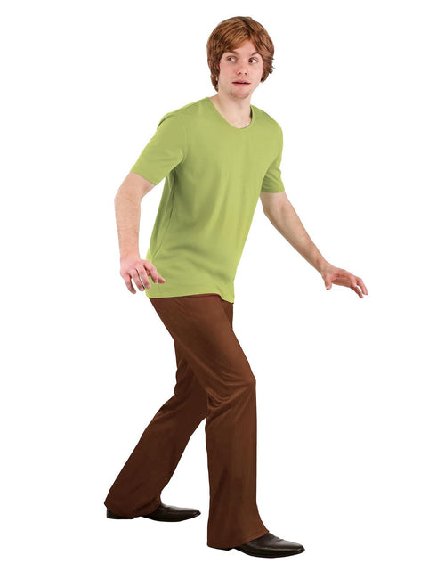 Load image into Gallery viewer, Apragaz Mens Halloween Costume Retro Mystery Solver Green Brown Size L

